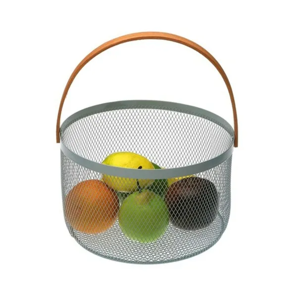 Augļu Bļoda Versa Aguamarina Metāls Tērauds (25 x 30 x 25 cm)