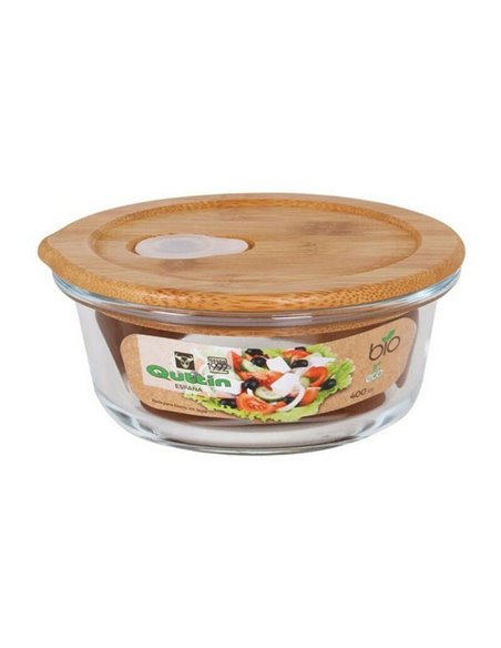 Round Lunch Box with Lid Quttin Crystal Bamboo