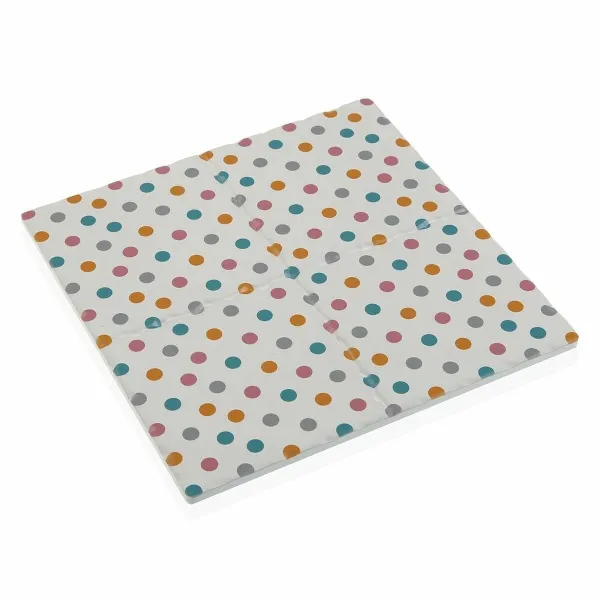 Подставка под горячее Versa Springdots Керамика Kорка (20 x 20 cm)