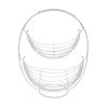 Augļu Bļoda Versa Balts Metāls (27 x 45,5 x 36 cm)