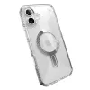 Speck Presidio Perfect-Clear Grip ClickLock & MagSafe - iPhone 16 Plus Case (Clear / Chrome Finish / Serene Silver)