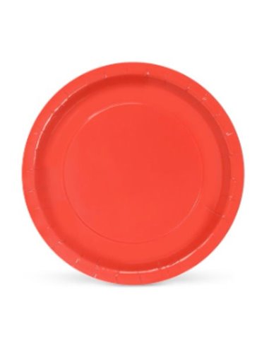 Plate set Algon Cardboard Disposable Red 10Units 20 x 20 x 1,5 cm