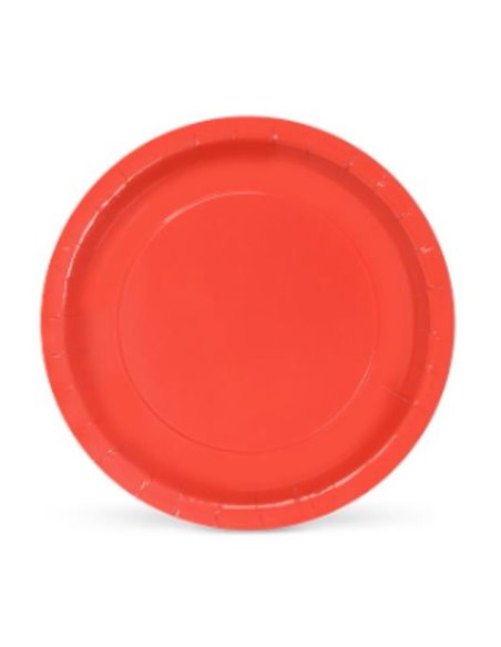 Plate set Algon Cardboard Disposable Red 10Units 20 x 20 x 1,5 cm