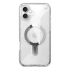 Speck Presidio Perfect-Clear Grip ClickLock & MagSafe - iPhone 16 Plus Case (Clear / Chrome Finish / Serene Silver)