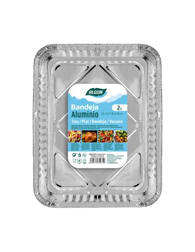 Set of trays Algon 22,7 x 17,8 x 3,9 cm Rectangular 2 Units