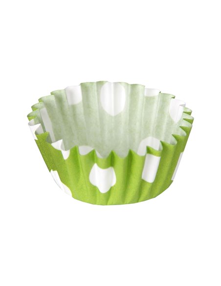 Muffin Tray Algon Green Spots Disposable