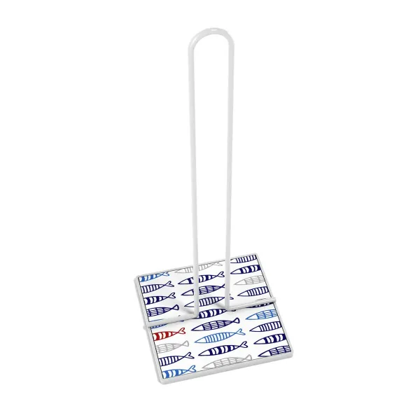 Virtuves Dvieļa Turētājs Versa Zivs Metāls Tērauds Koks MDF (16,5 x 31 x 13 cm)