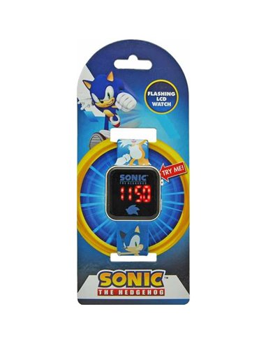 Digital clock Sonic Children's LED Screen Blue Ø 3,5 cm