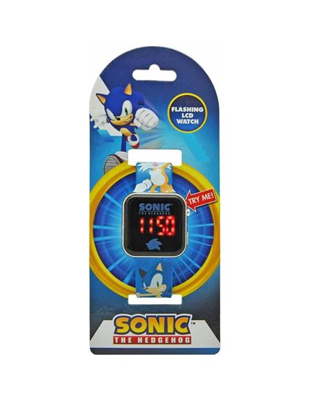 Digital clock Sonic Children's LED Screen Blue Ø 3,5 cm