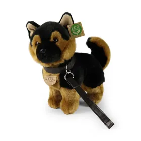 Rappa - Plush realistic toy Standing German Shepherd Dog with Leash 23 cm Eco-Friendly