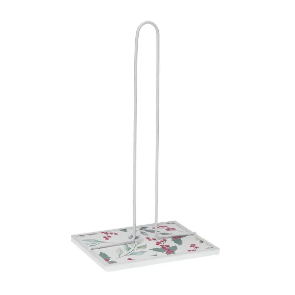 Virtuves Dvieļa Turētājs Versa Acebo Metāls Tērauds Koks MDF 16,5 x 31 x 13 cm