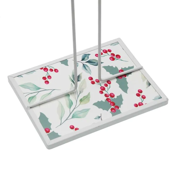 Virtuves Dvieļa Turētājs Versa Acebo Metāls Tērauds Koks MDF 16,5 x 31 x 13 cm