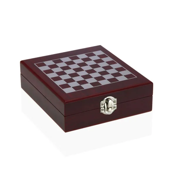 Viinitarvikesetti Versa Shakki Kristalli ABS Puu MDF 16,8 x 5,1 x 14,78 cm