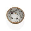 Чаш для Закусок Versa Бамбук Фарфор Древесина манго Полевые цветы 13 x 7 x 13 cm