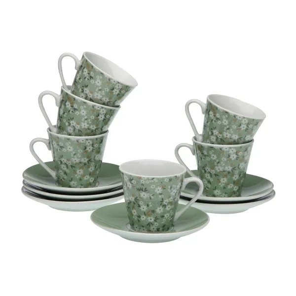 Kafijas komplekts Versa Porcelāns Цветы 6 gb.