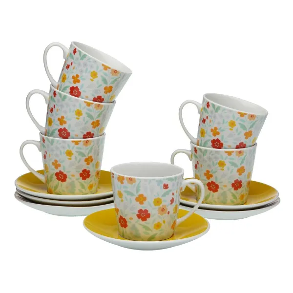 Tea set Versa Flandes Porcelianas 9 x 14 x 14 cm 10,5 x 8 x 6 cm 14 x 14 x 2 cm 6 vnt.