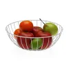 Augļu Bļoda Versa Ritenis Metāls Tērauds Koks MDF 28 x 10 x 28 cm