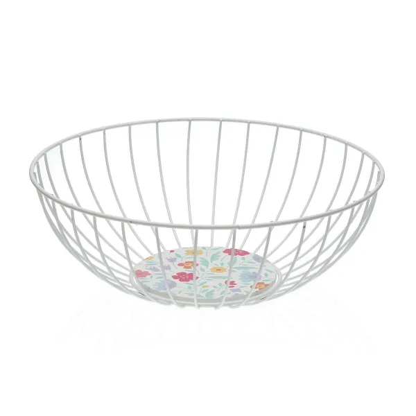 Vaisių dubuo Versa Flandes Metalinis Plienas Medžio MDF 28 x 10 x 28 cm