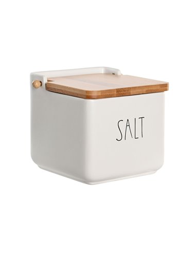 Salt Shaker with Lid DKD Home Decor 11,5 x 11,5 x 11 cm White 750 ml Dolomite