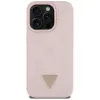 Guess Grained Hot Stamp Peony Triangle Logo MagSafe - Case for iPhone 16 Pro (pink)