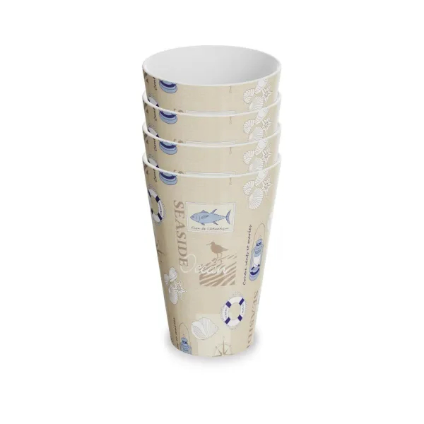 Lasisetti Versa Seaside Polyetyleeni RPET 4 Kappaletta