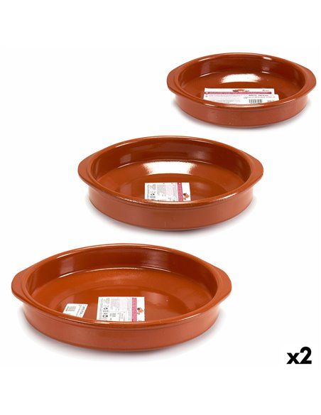 Saucepan Baked clay Set (2 Units)