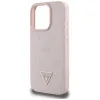 Guess Grained Hot Stamp Peony Triangle Logo MagSafe - Case for iPhone 16 Pro (pink)