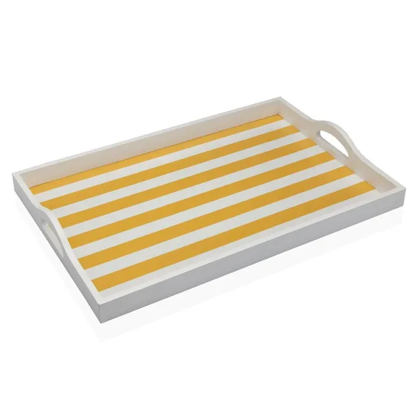 Tarjotin Versa Keltainen Puu MDF 30 x 5 x 45 cm Raidat