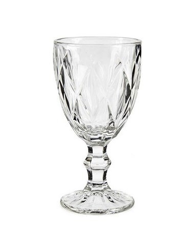 Wine glass Diamond Transparent Glass 330 ml (6 Units)