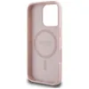 Guess Grained Hot Stamp Peony Triangle Logo MagSafe - Case for iPhone 16 Pro (pink)