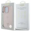 Guess Grained Hot Stamp Peony Triangle Logo MagSafe - Case for iPhone 16 Pro (pink)