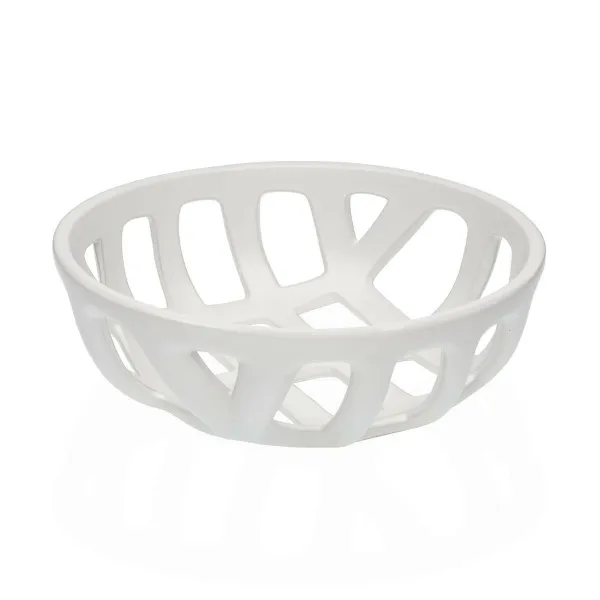 Hedelmäkulho Versa Valkoinen Keraminen Dolomite 26,4 x 8,5 x 26,4 cm