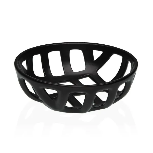 Hedelmäkulho Versa Musta Keraminen Dolomite 26,4 x 8,5 x 26,4 cm