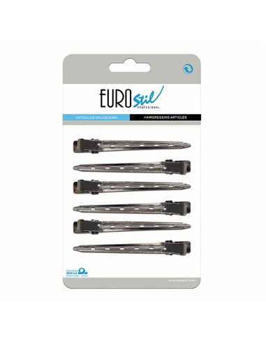 Hair clips Eurostil 6 Pinzas (6 uds)