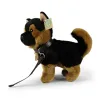 Rappa - Plush realistic toy Standing German Shepherd Dog with Leash 23 cm Eco-Friendly