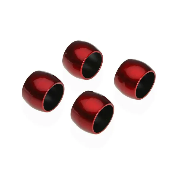 Napkin ring Versa Red polypropylene 4,7 x 3,2 x 4,7 cm 4 Pieces