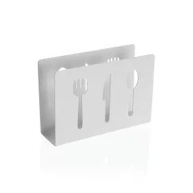 Servetėlės laikiklis Versa Balta Metalinis Keramikinis Plienas Geležis 4,5 x 10 x 15 cm Prietaisai