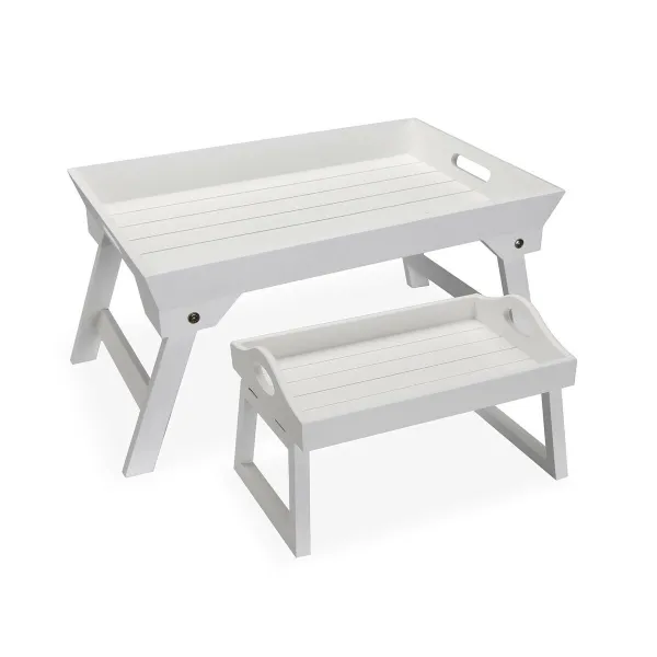 Padėklų rinkinys Versa Balta Medžio MDF 32 x 24 x 48 cm