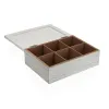 Dėžutė arbatai Versa Balta Medžio MDF 18 x 7,5 x 24 cm Gėlės