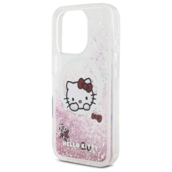 Hello Kitty Liquid Glitter Sweet Kitty Bows MagSafe - Case for iPhone 16 Pro (white)