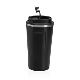 Kannellinen lasi Versa Musta Teräs polypropeeni 510 ml