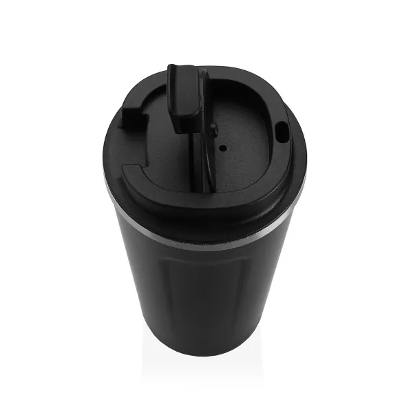 Стакан с крышкой Versa Чёрный Сталь полипропилен 510 ml