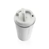 Glass with Lid Versa White Steel polypropylene 510 ml