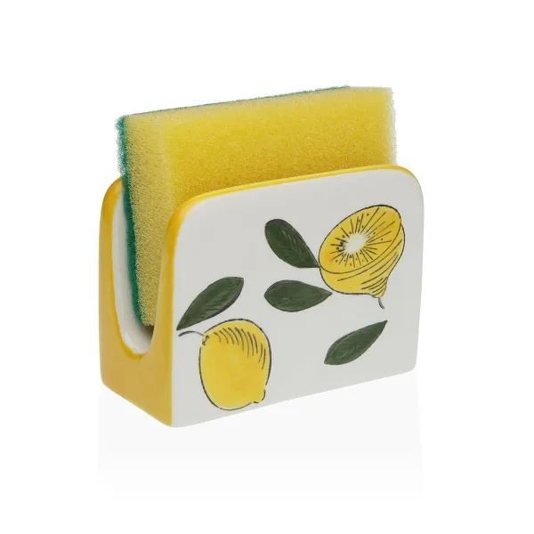 Коробка для салфеток Versa Керамика 5 x 8 x 11 cm Лимонный