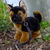Rappa - Plush realistic toy Standing German Shepherd Dog with Leash 23 cm Eco-Friendly