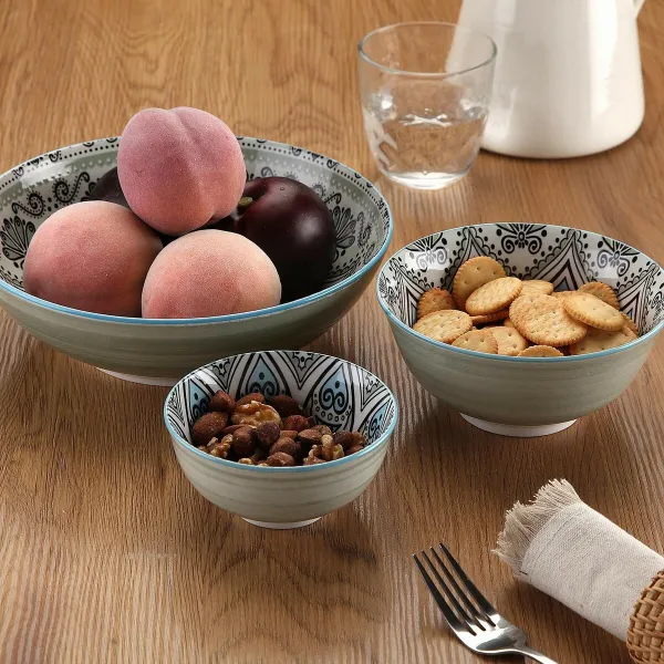 Salātu Trauks Versa Zaļš Keramika Porcelāns 22,5 x 9 x 22,5 cm