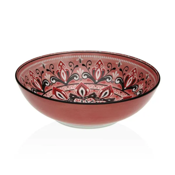 Salātu Trauks Versa Sarkans Keramika Porcelāns 22,5 x 9 x 22,5 cm