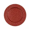 Мелкая тарелка Versa Serpentine Красный Металл 33 x 1,5 x 33 cm