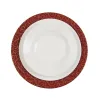 Мелкая тарелка Versa Serpentine Красный Металл 33 x 1,5 x 33 cm