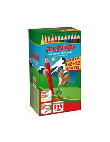 Colouring pencils Alpino Festival 144 Units Multicolour